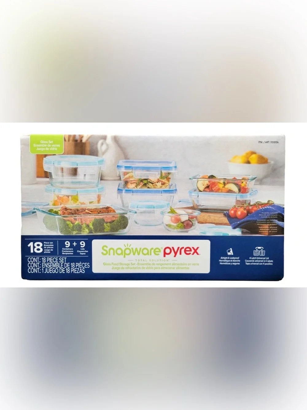 PYREX 18 Piece Snap-On Lids, Storage (BRAND NEW)